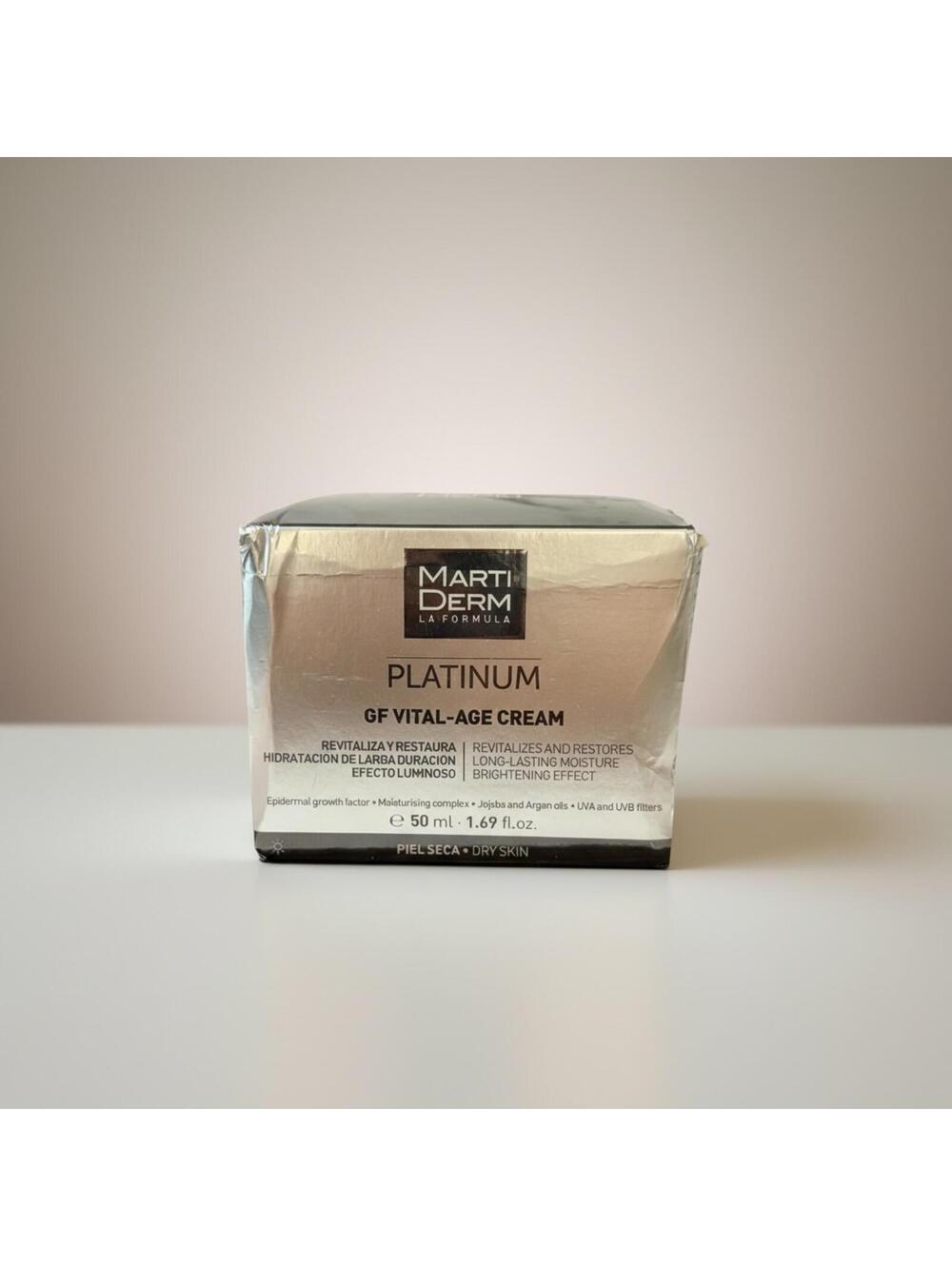 MartiDerm Platinum GF Vital-Age Cream 50ml Anti-Aging Moisturizer Dry Skin